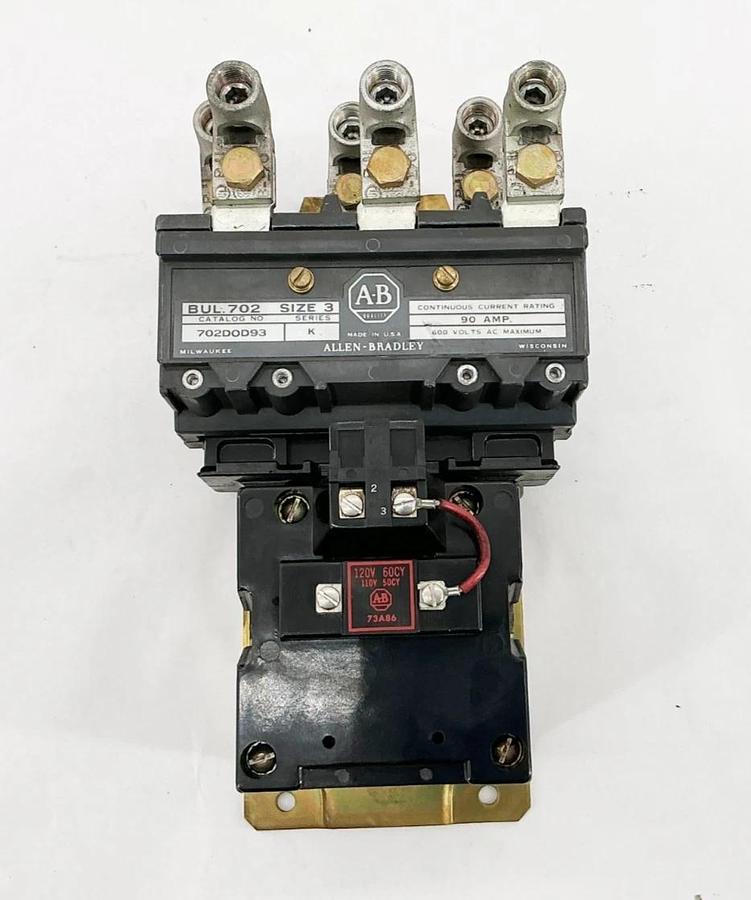 New Allen Bradley 702-DOD93 AC Contactor 3P 90A 600V 50/60Hz Ser.K - No Box