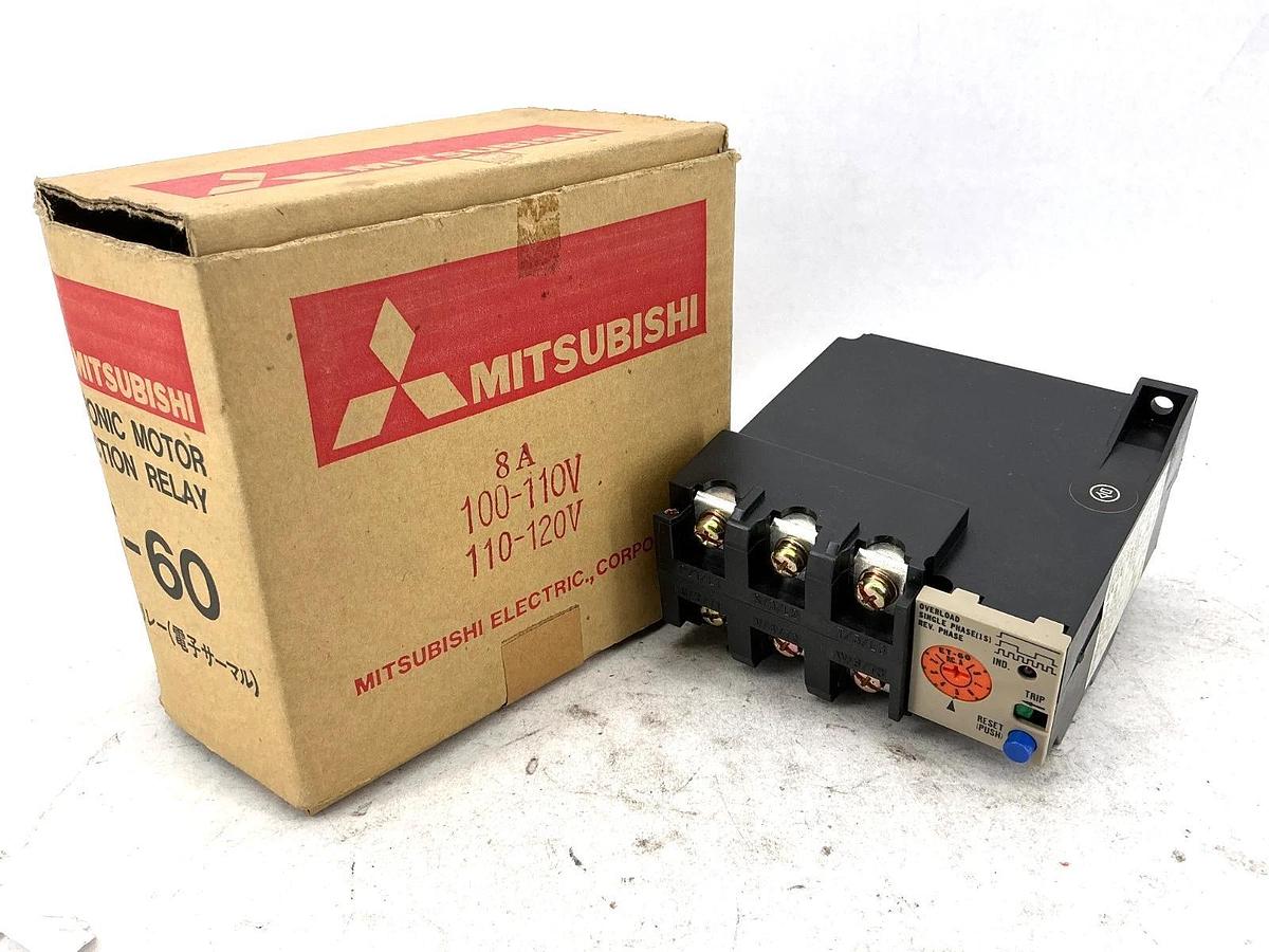 New Mitsubishi ET-60-8 Electric Motor Protection Relay 8A 110/120V 660VAC ET-60