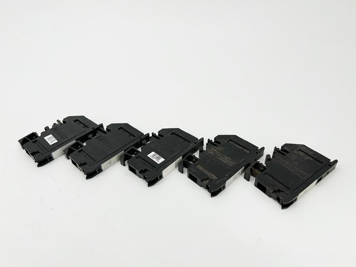 Used Lot of 5 Allen Bradley 1492-H6 Terminal Block 1P 300V 15A Ser.B