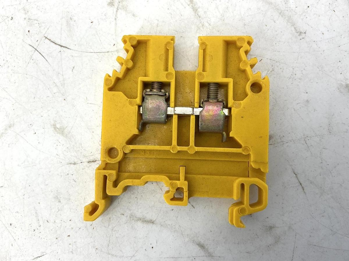 Used Lot of 35 ABB Entrelec M4/6-YELLOW Terminal Block 22-10AWG 32A 600V M4/6