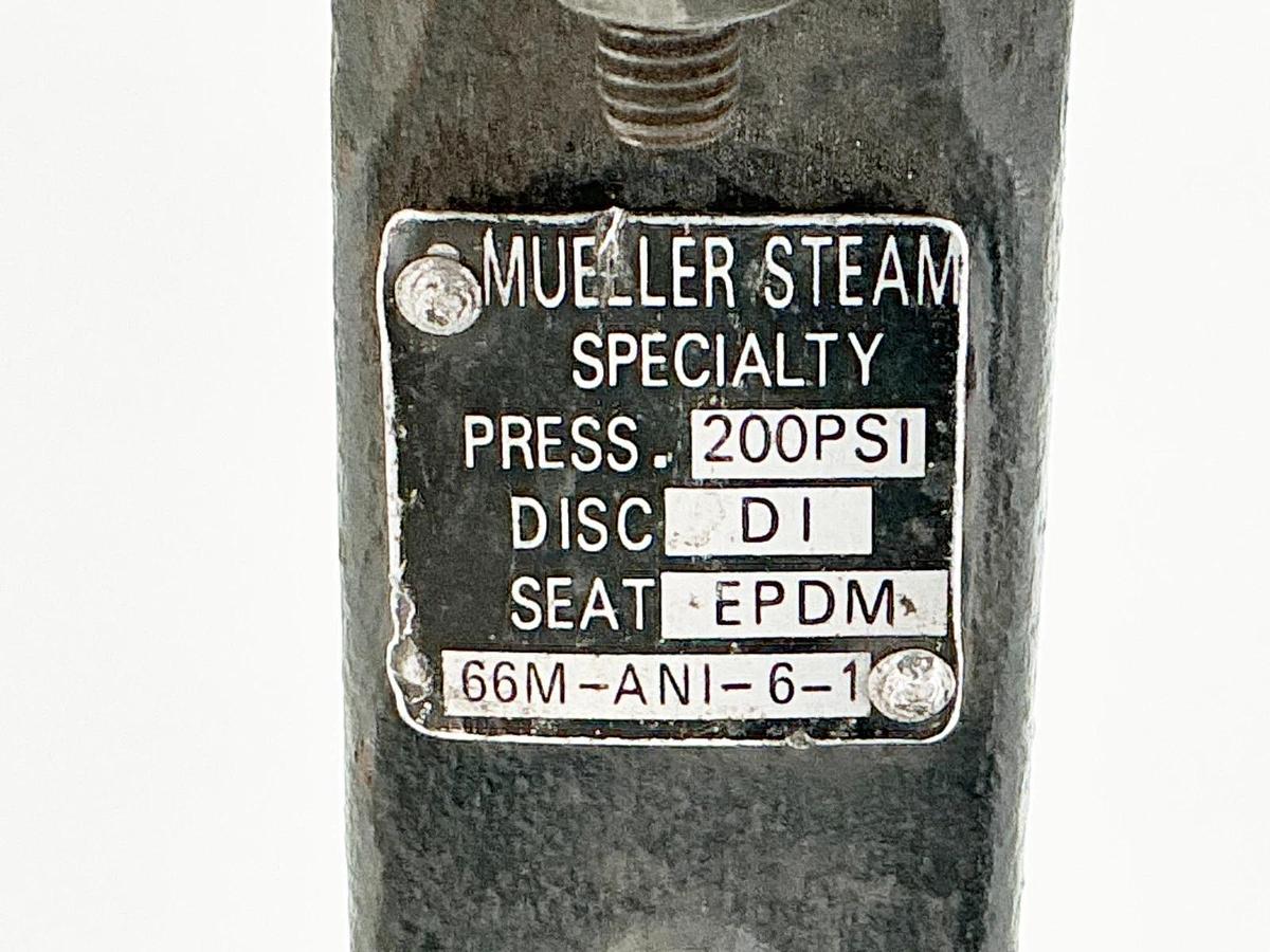Used Mueller Steam 66M-ANI-6-1 Butterfly Valve 3" 200PSI Seat EPDM