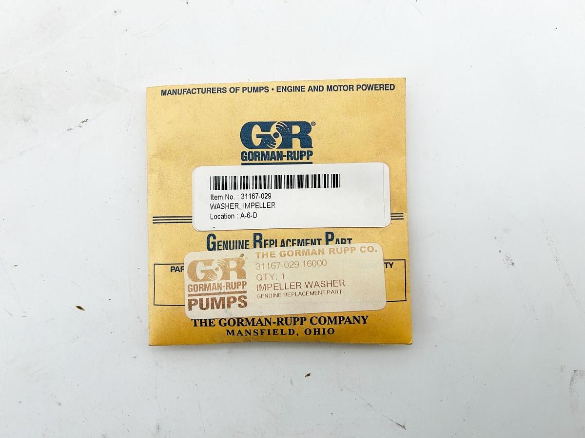 New Gorman-Rupp 31167-029-16000 Washer Impeller