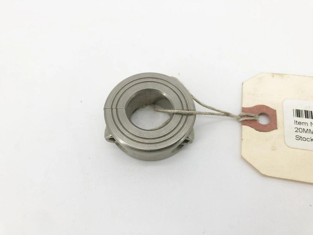 New Climax MSP-20-SS Two-Piece Split Clamp Collar Stainless Steel 20mm ID