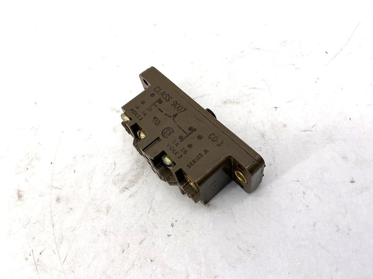 Used Square D 9007CO3 Ser A Snap Action Switch Class 9007 10A 600V