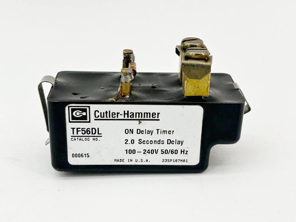 New Cutler Hammer TF56DL On Delay Timer 2 Second Delay 100-240V 50/60Hz