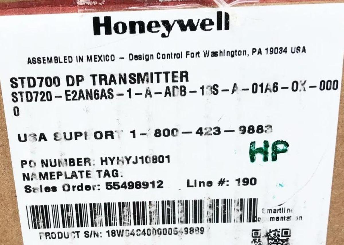 New Honeywell STD720-E2AN6AS-1-A-ADB-13S-A-01A6-OX-0000 Pressure Transmitter