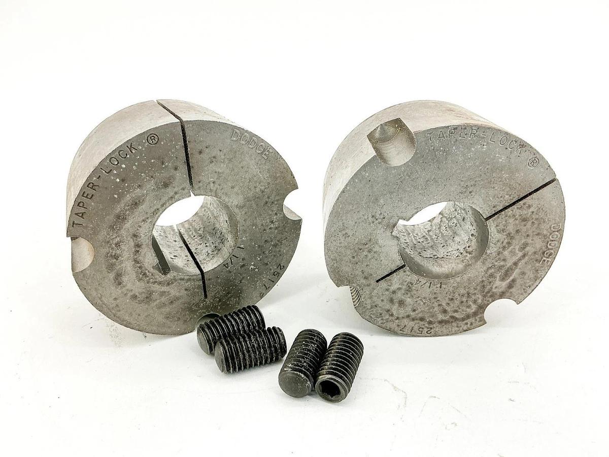 New Lot of 2 Dodge 2517X1-1/4-KW Taper-Lock Bushing 1-1/4" Bore 119112 - No Box