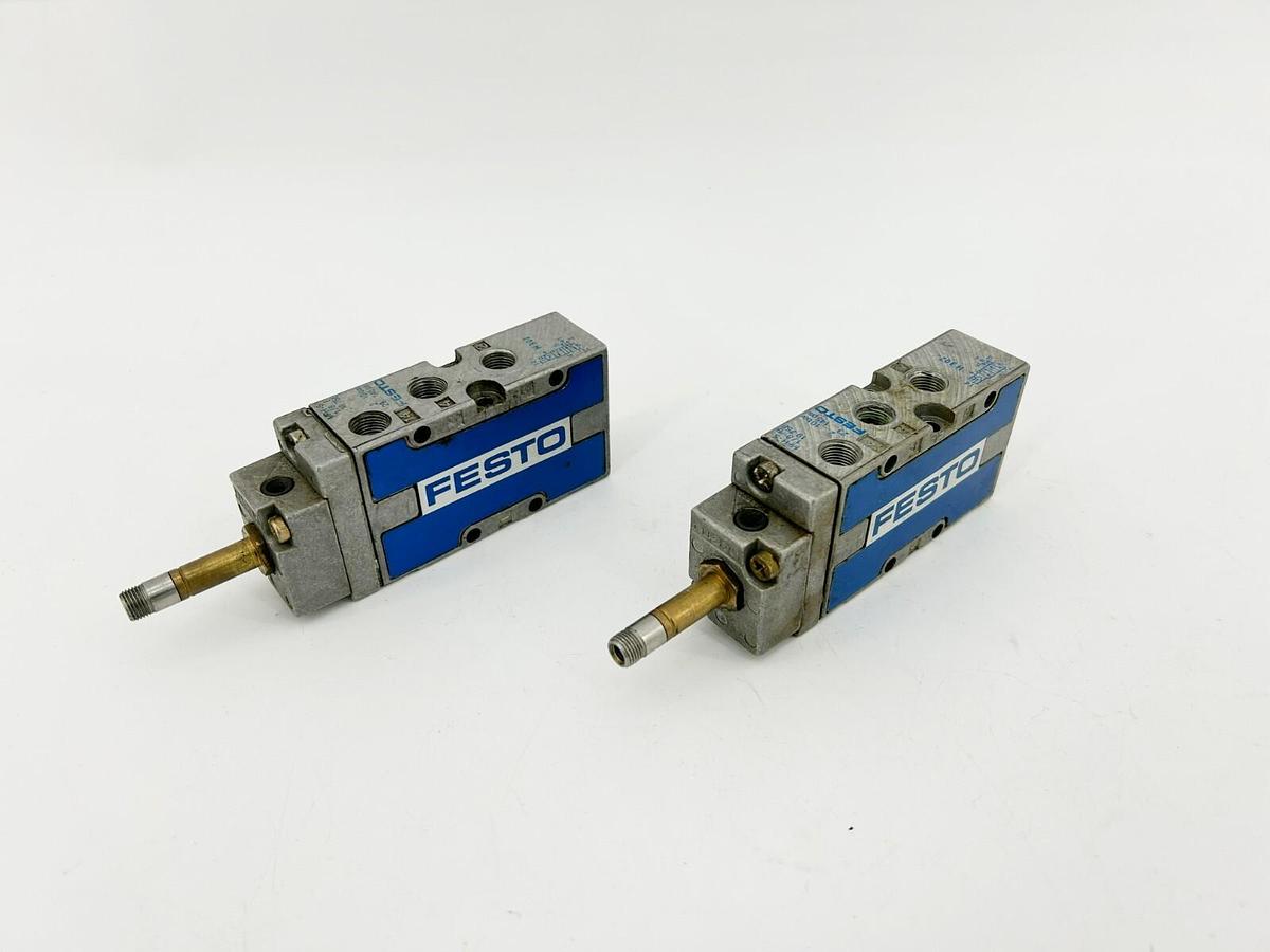 Used Lot of 2 Festo MFH-5-1/8-B Solenoid Valves, 2-10 Bar, 19758