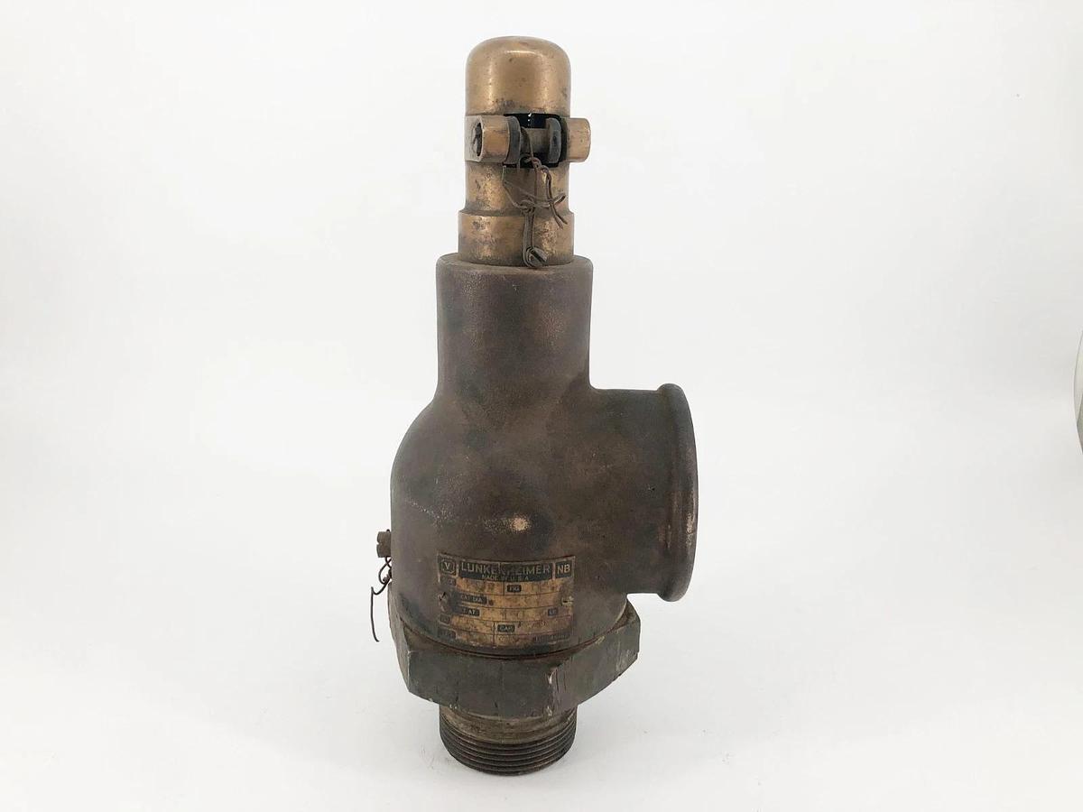 Used Lunkenheimer Fig 629 Brass Safety Valve 2-1/2" Input 3" Output Set 150psi