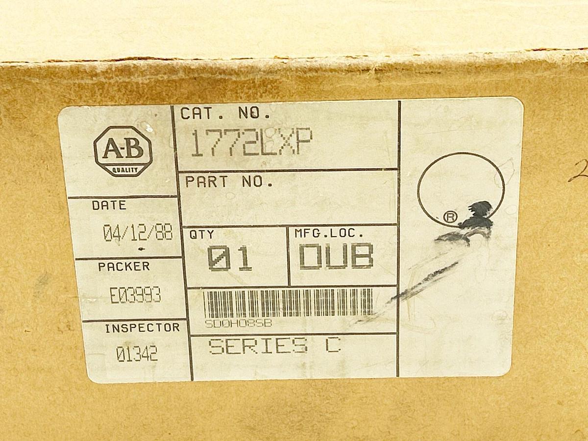 New Allen Bradley 1772-LXP Processor Module 4A 240V 50.60Hz 4k Word SRAM Ser.C