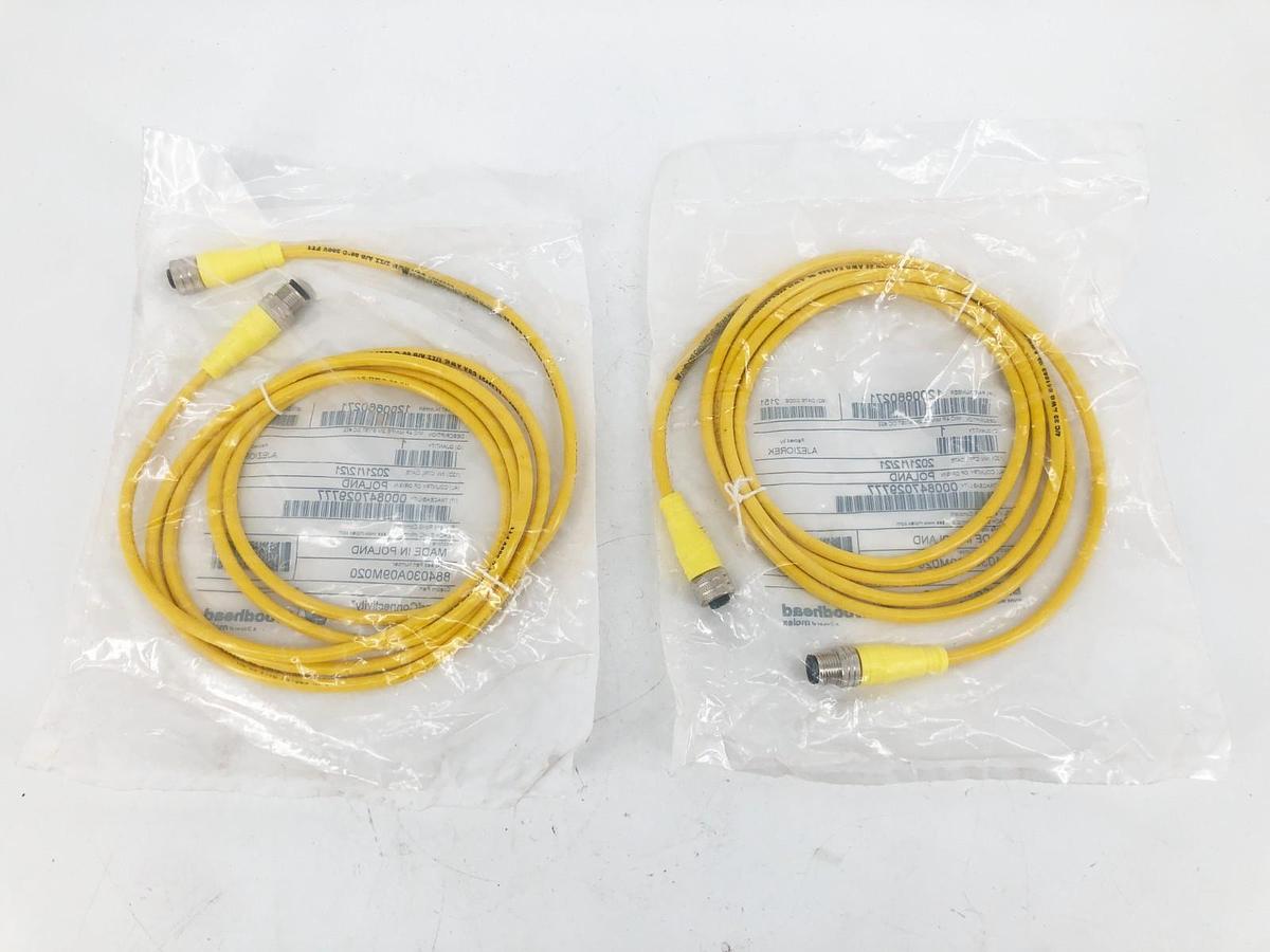 Lot of 2 New Brad Connectivity 1200660271 Micro-Change Cords 4P M/MFE 2m
