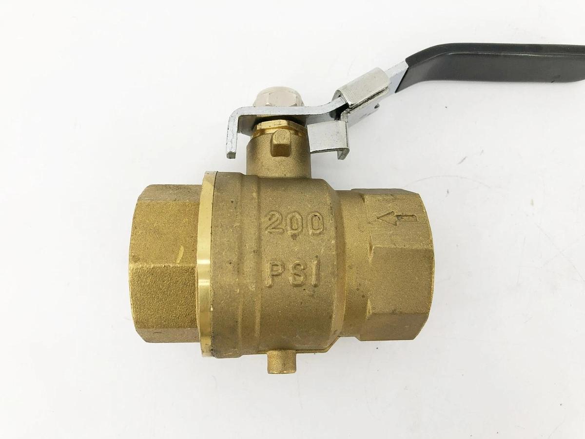 New Grainger 1PYZ3 Brass Ball Valve 1-1/4" F x F 200PSI