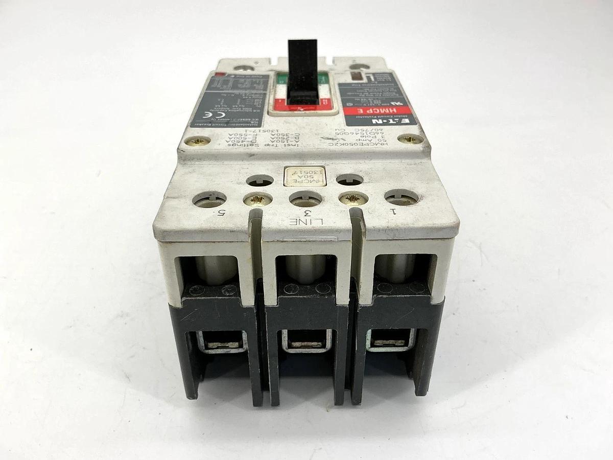Used Eaton HMCPE050K2C Motor Circuit Protector HMCP-E 3-Pole 50A 480V