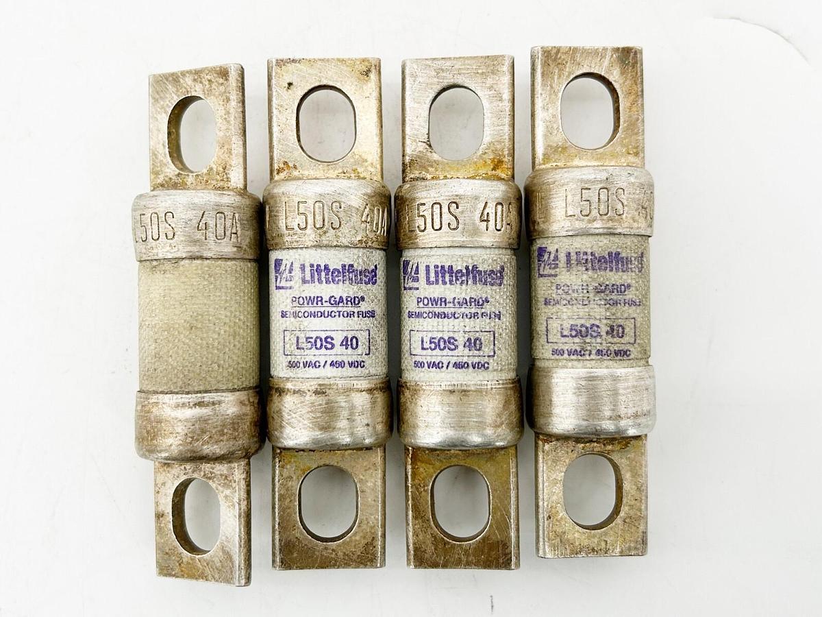 Used Lot of 4 Littelfuse L50S-40 Semiconductor Fuse 40A 400-500V