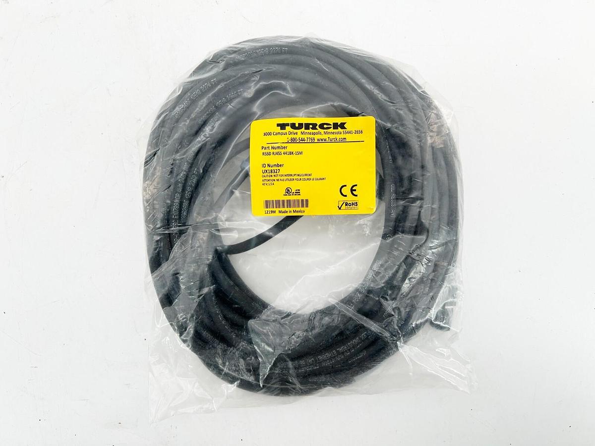 New Turck RSSD RJ45S 441BK-15M Hybrid Cordset UX18327