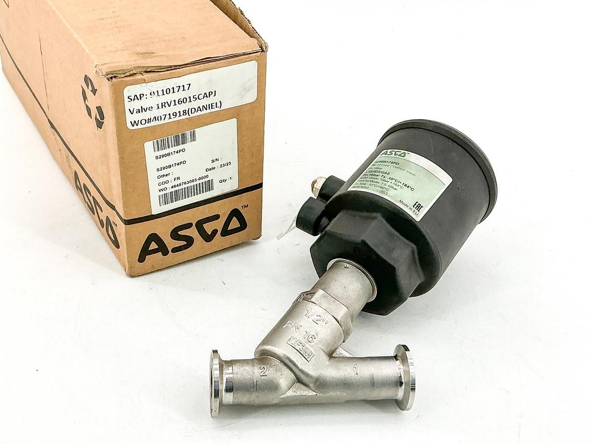 New Asco S290B174PD Pneumatic Actuator 16Bar NC Inlet port 2 DN 15mm