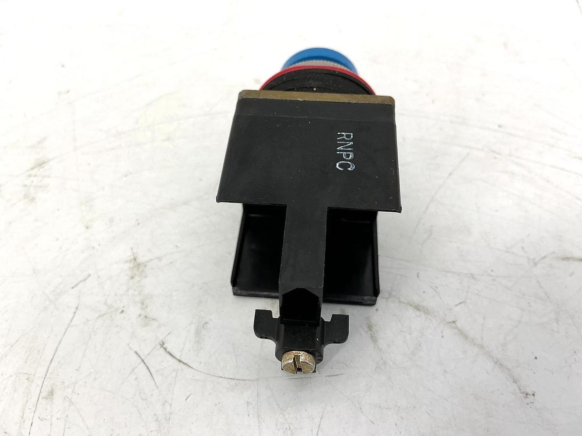 New Allen Bradley 800MR-NX3 Ser A Round Push Button Flush Head Blue Cap