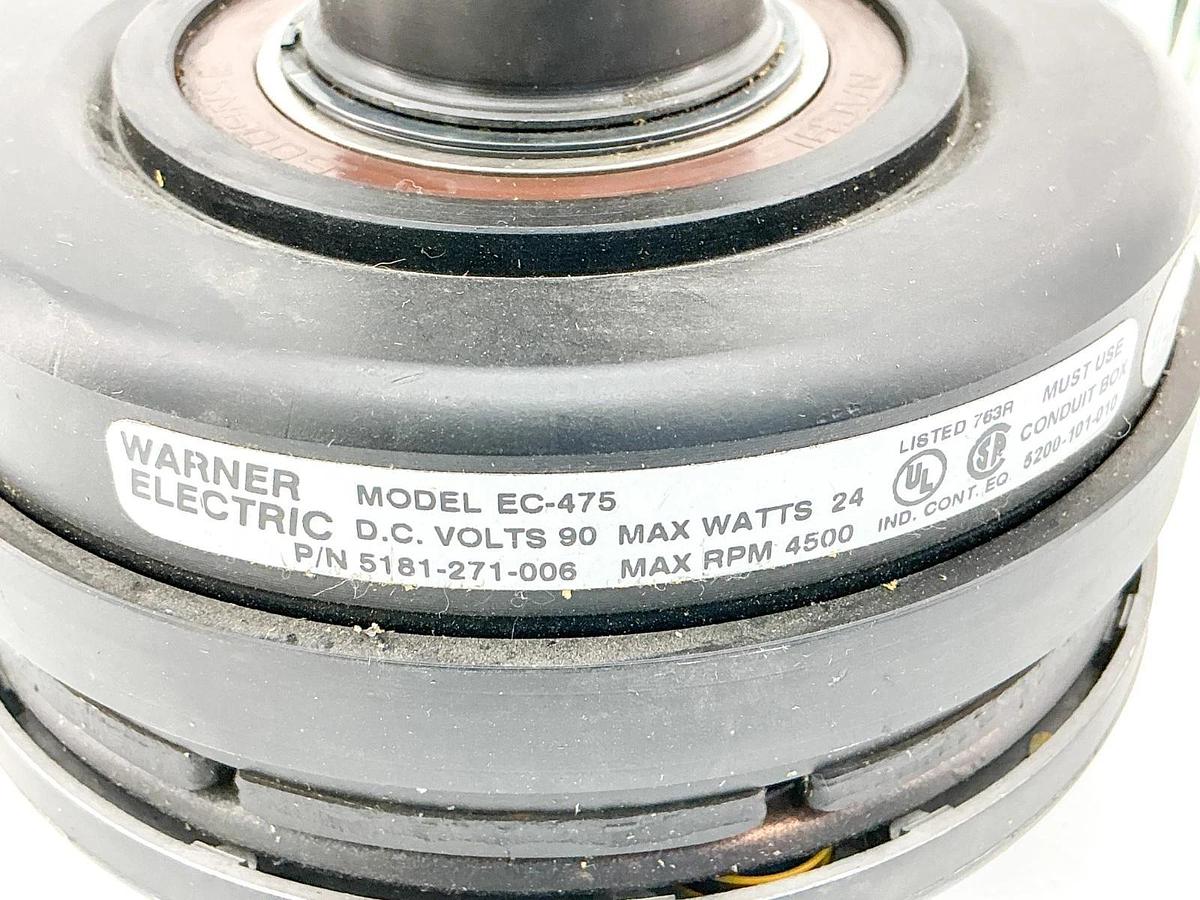 New Warner Electric EC-475 Electro Clutch 90VDC 24W 4500RPM 5181-271-006- No Box