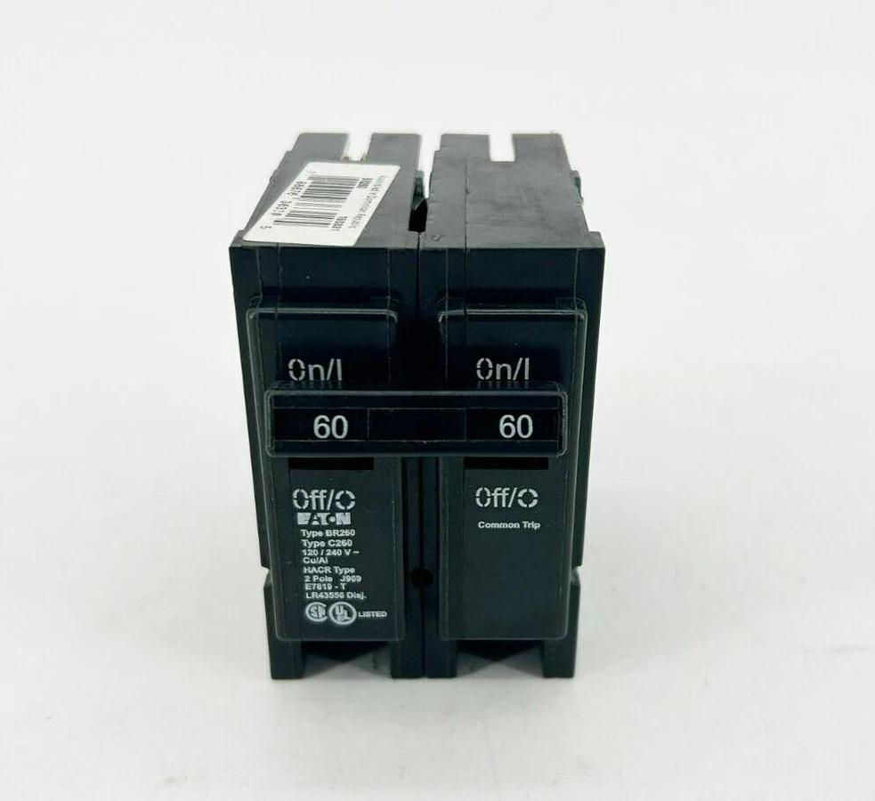 New Eaton BR260 Circuit Breaker 60A 120/240V 2 Pole