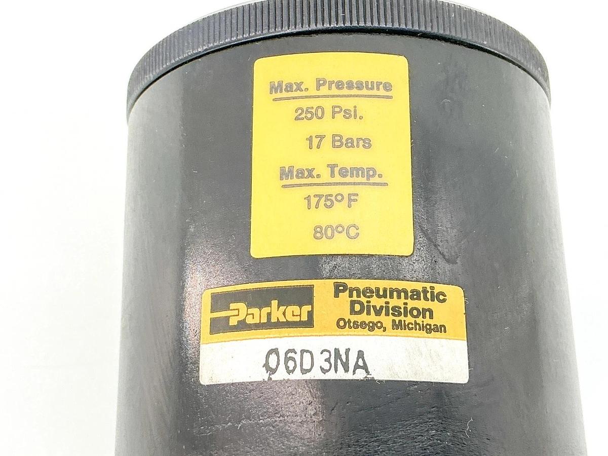 New Parker 06D3NA Pneumatic Lubricator 250PSI 17Bar 175F - No Box