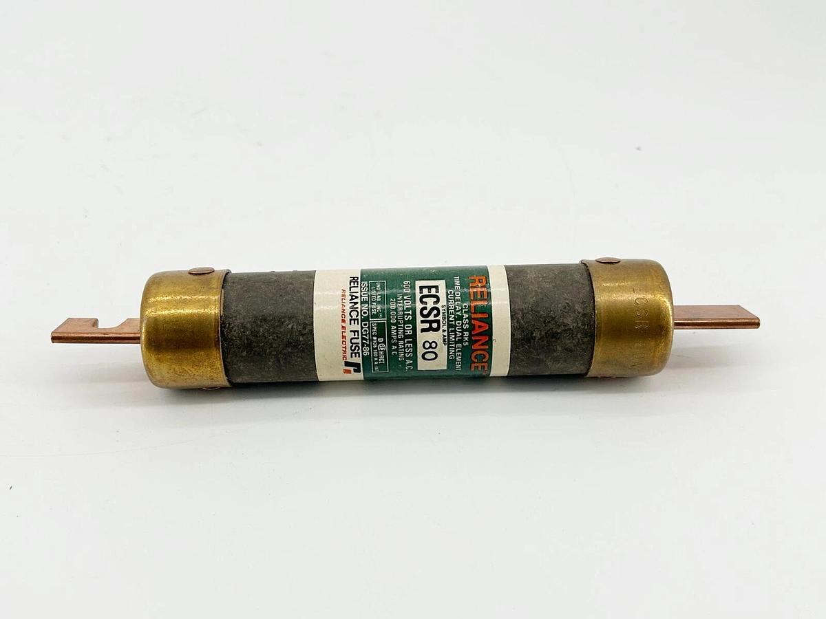 New Reliance ECSR-80 Time Delay Fuse 80A 600V Class RK5- No Box