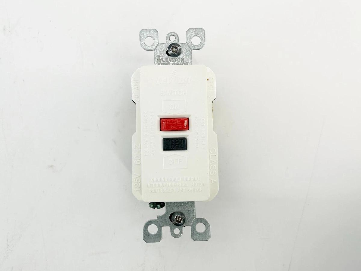 New Lot of 2 Leviton 6490-W Faceless Switch White 125V 20A