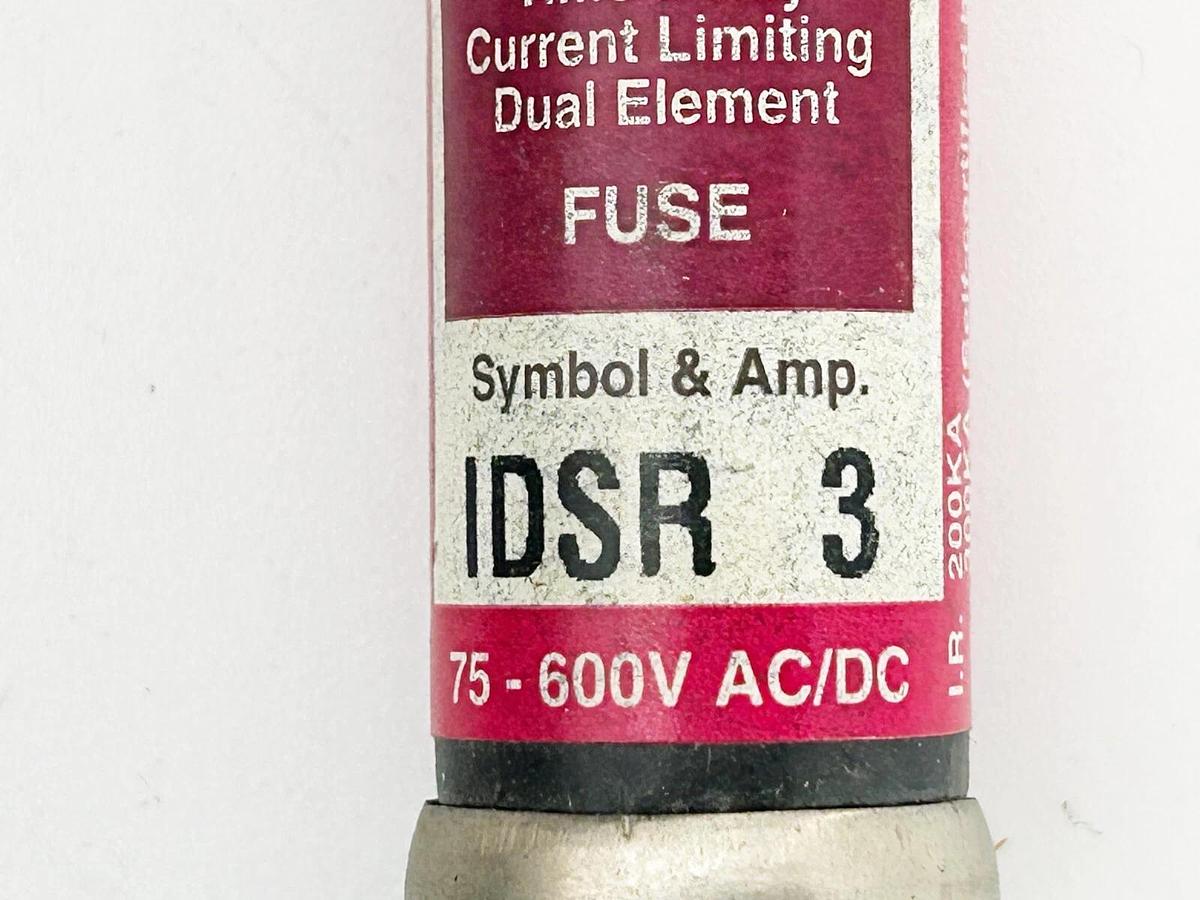 New Lot of 4 Littelfuse IDSR 3 Time Delay Fuse 75-600V AC/DC