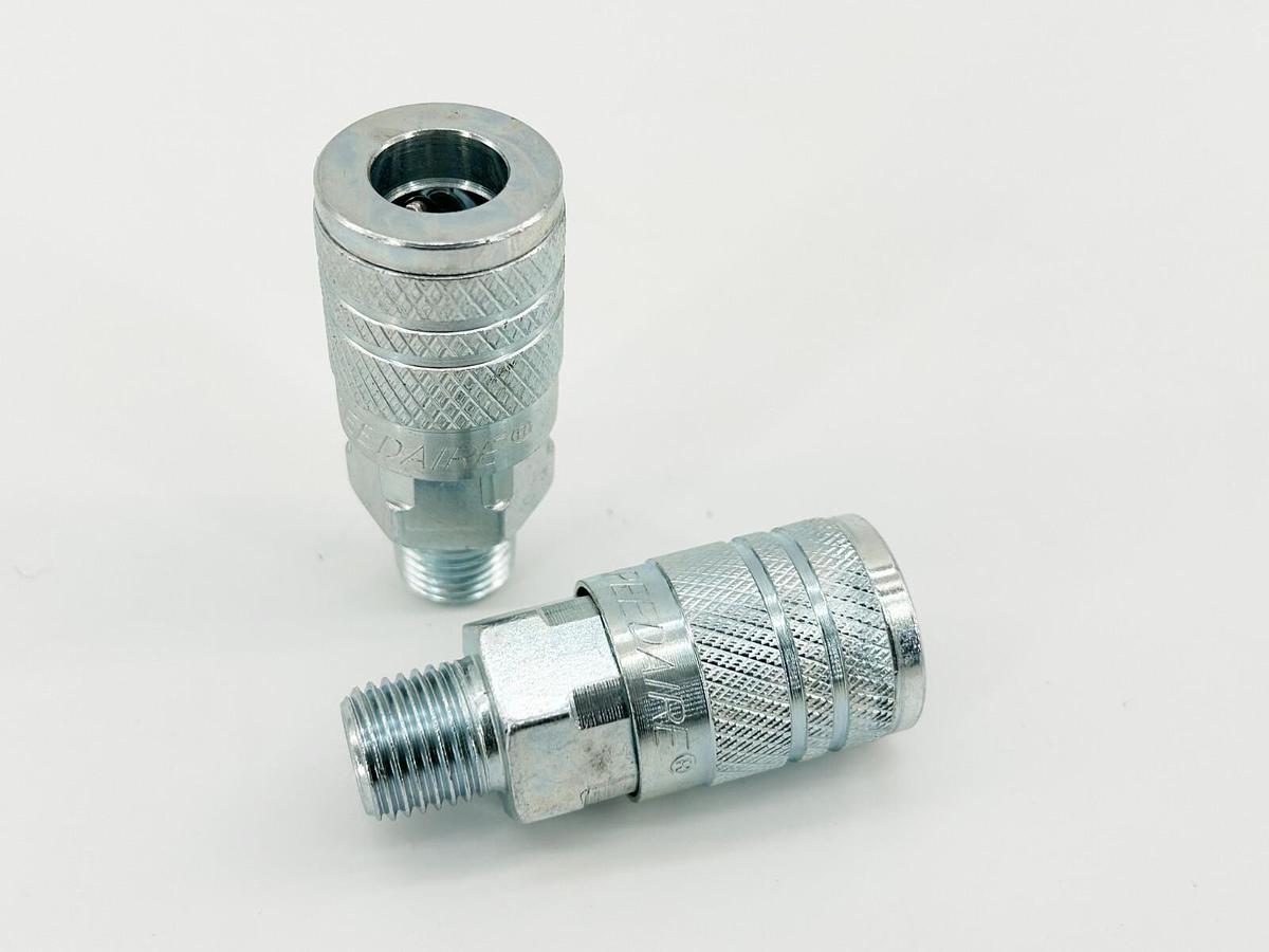 New Lot of 2 Speedaire Quick Coupler 1/4" Body 1/4" MNPT