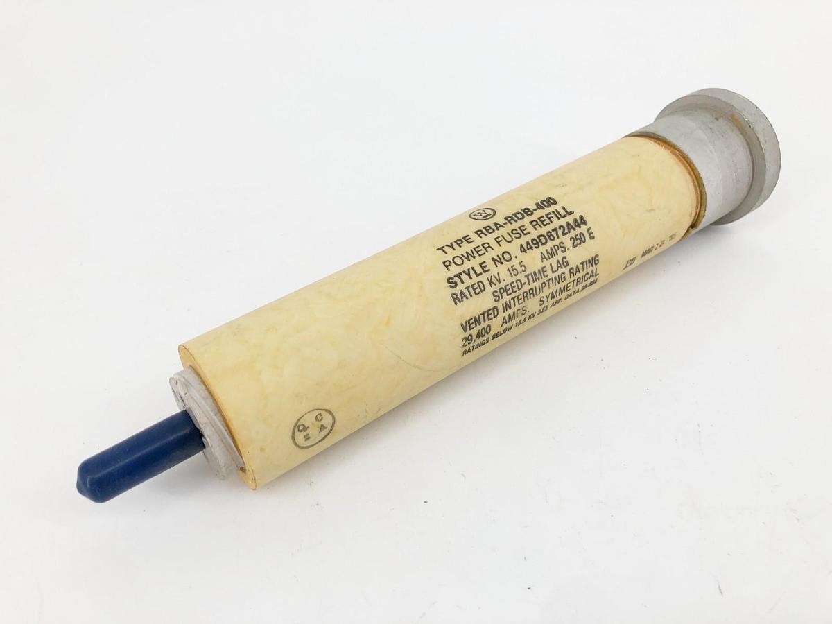 New Westinghouse RBA-RDB-400 Fuse Refill 15.5 kV 250E Amps 449D672A44 - No Box