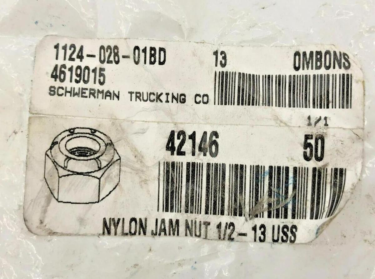 New Imperial 42146 Nylon Jam Nut 1/2-13 USS 50PK