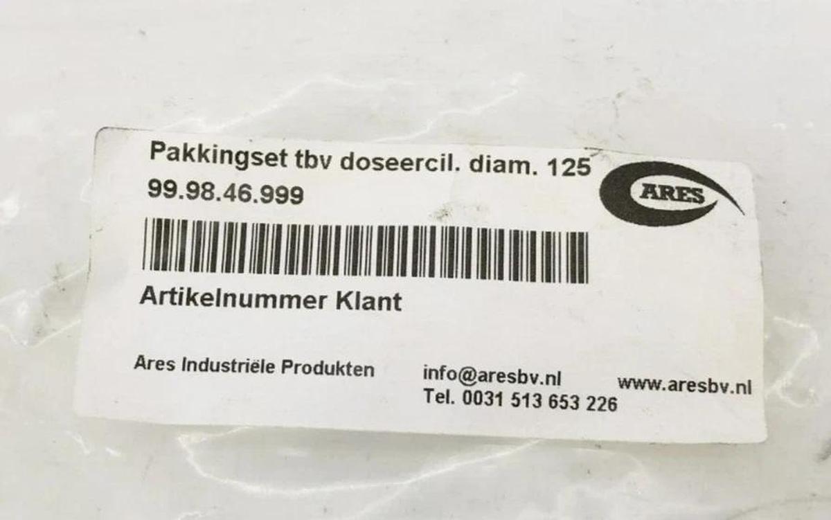New Ares 99.98.46.999 Seal Kit Pakkingset TBV Doseercil. Diam. 125