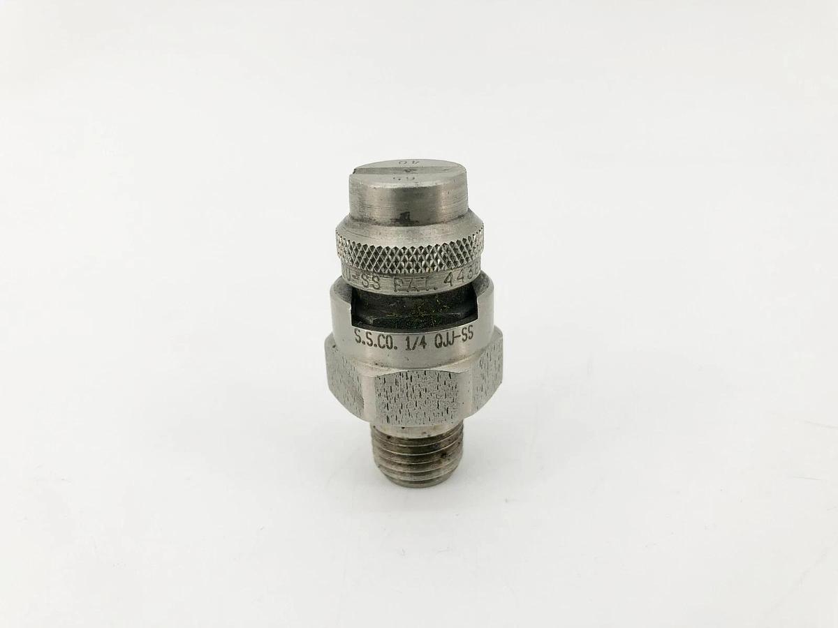 Lot of 3 New S.S. Co. 4438884 Spray Nozzles 1/4" 65 Deg. 40psi 1/4 QJJ-SS QU-SS