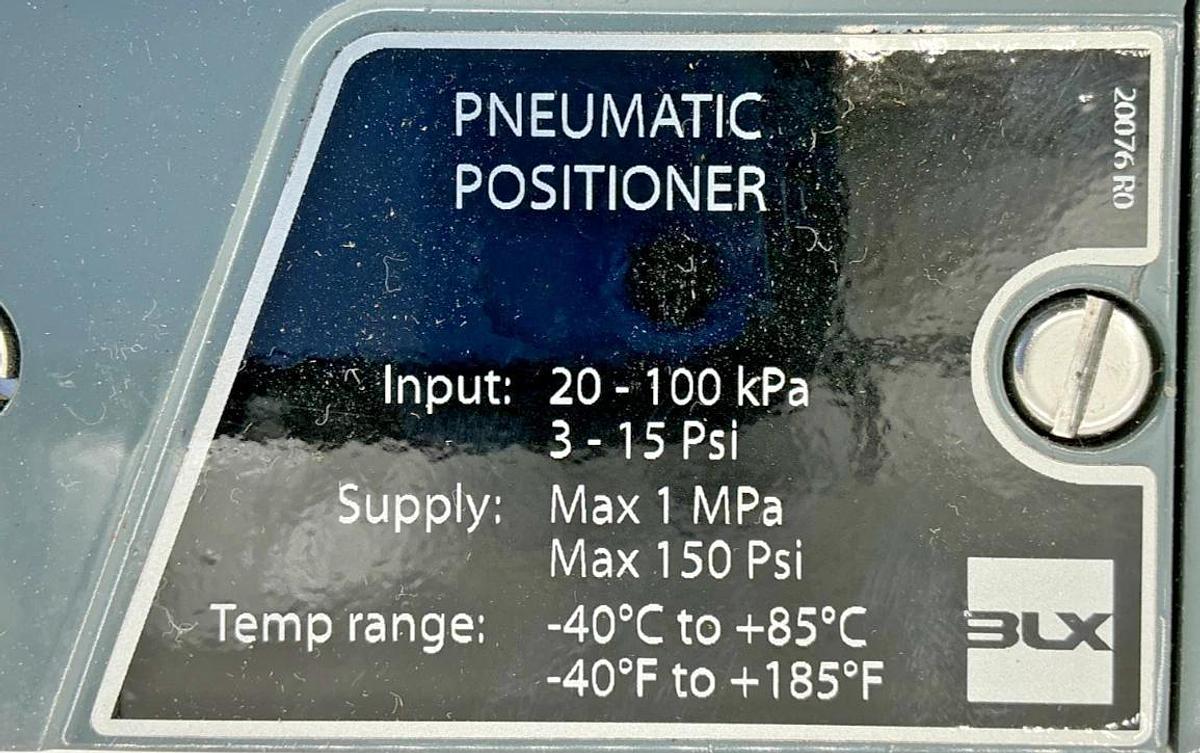 New BLX V100P-D5-90-A-C1-LG Pneumatic Positioner w/ Low Gain Pilot Valve 3-15PSI