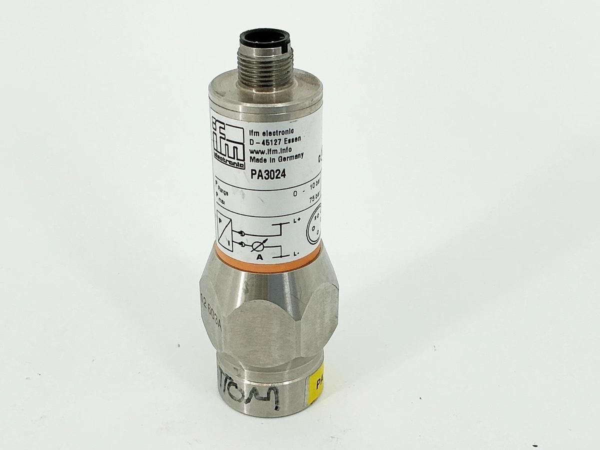 Used IFM PA3024 Pressure Sensor 75Bar 1/4" 10.8-30V 4/20mA