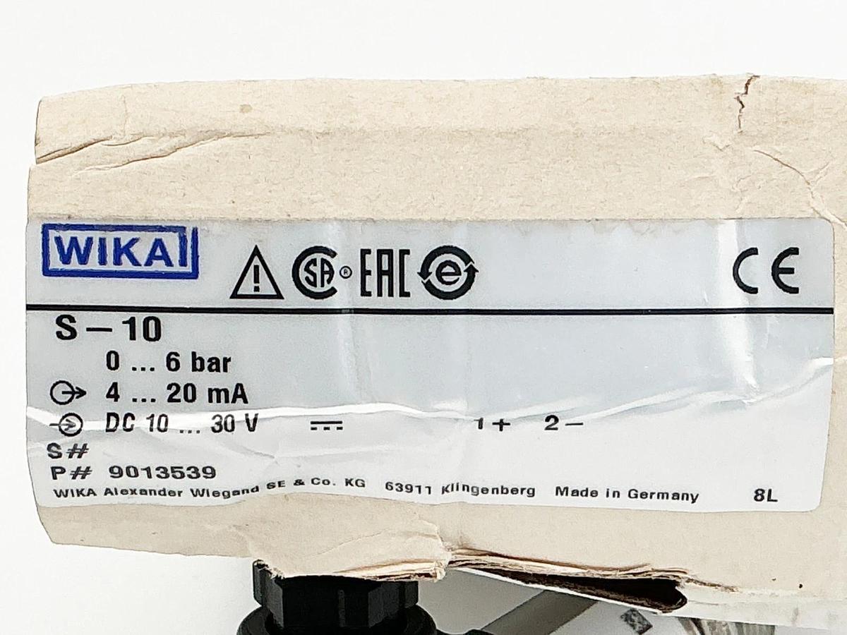 New Wika 9013539 S-10 Pressure Transmitter 0-60Bar 4-20mA 10-30V