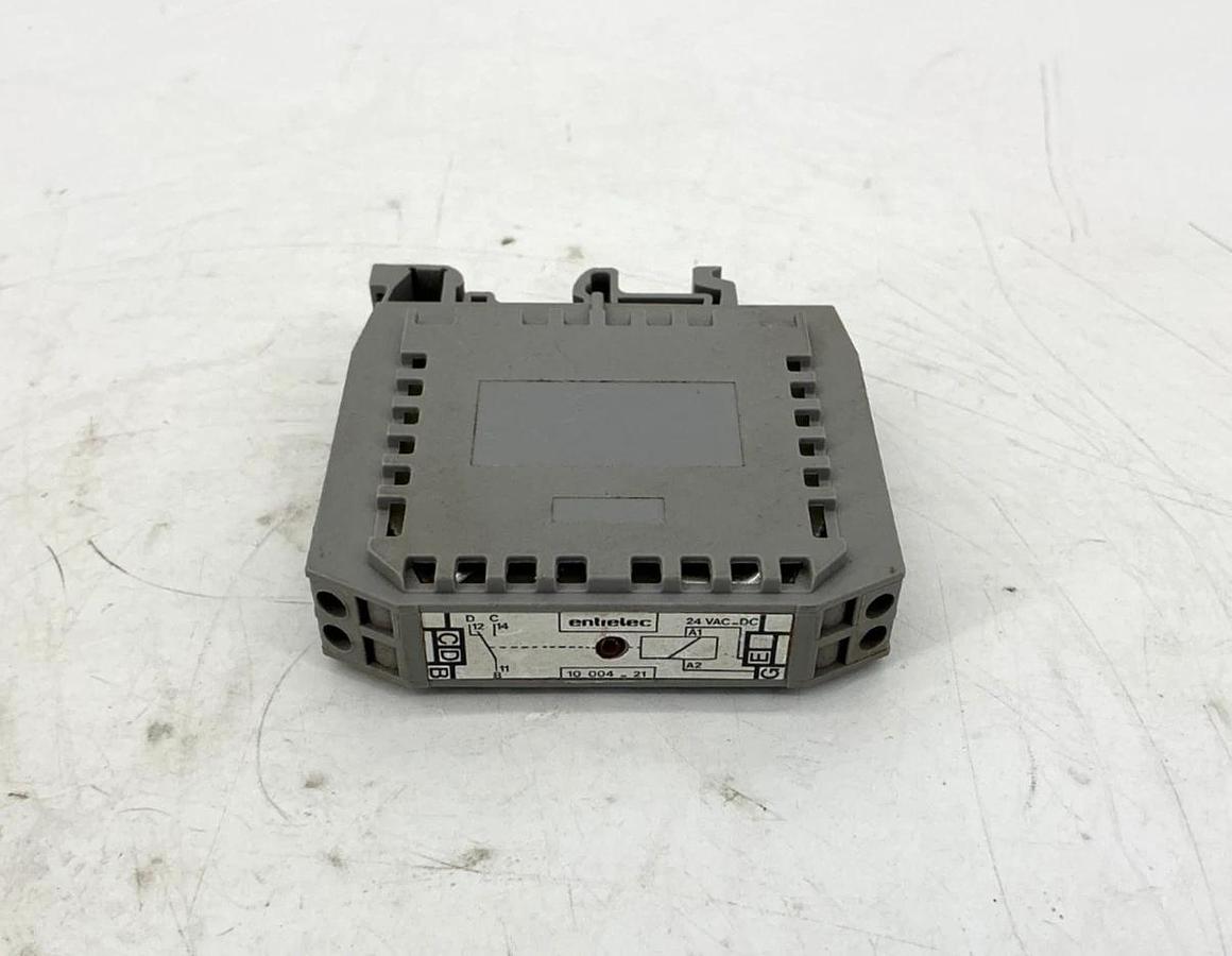 New ABB Entrelec 10-004-21 Relay Module Red LED 10A 25VAC/VDC 10004-21 - No Box