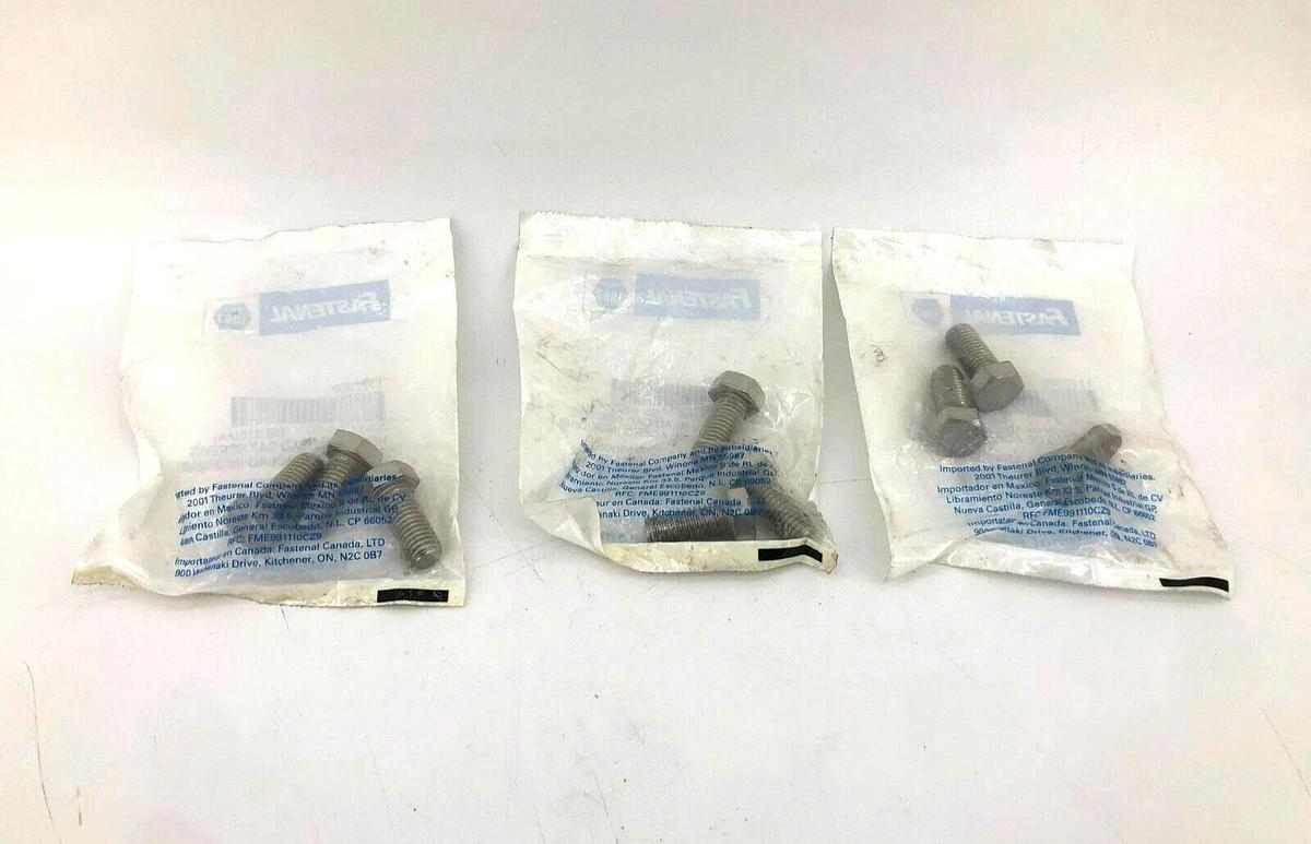 Lot of 9 New Fastenal 1177309 Stainless Steel Hex Cap Screw 5/8"-11 x 1-1/2"