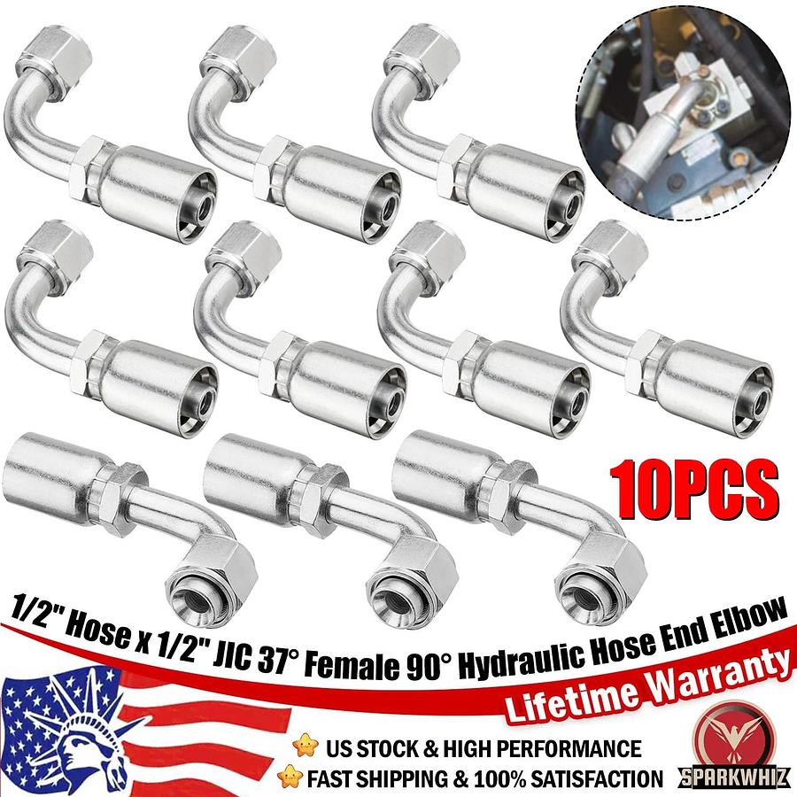Lot of 4 New Y-FL-6400-12-08-O Adapters, Male Flareless to Male ORing Straight