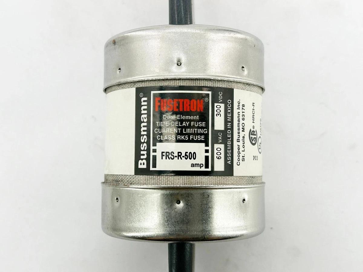 New Bussmann FRS-R-500 Dual Element Time Delay Fuse 500A 600V Class RK5 - No Box