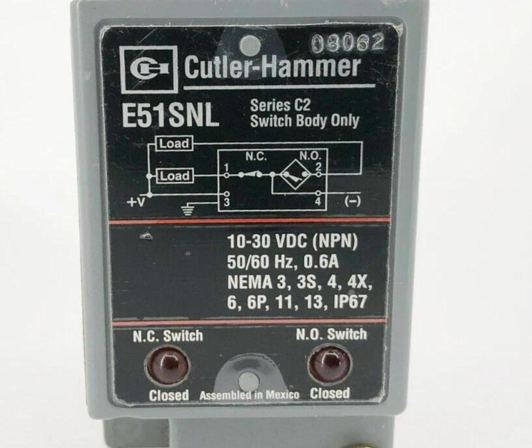 New Eaton E51NLC1 Thru-Beam Receiver Photoelectric Sensor 10-30VDC
