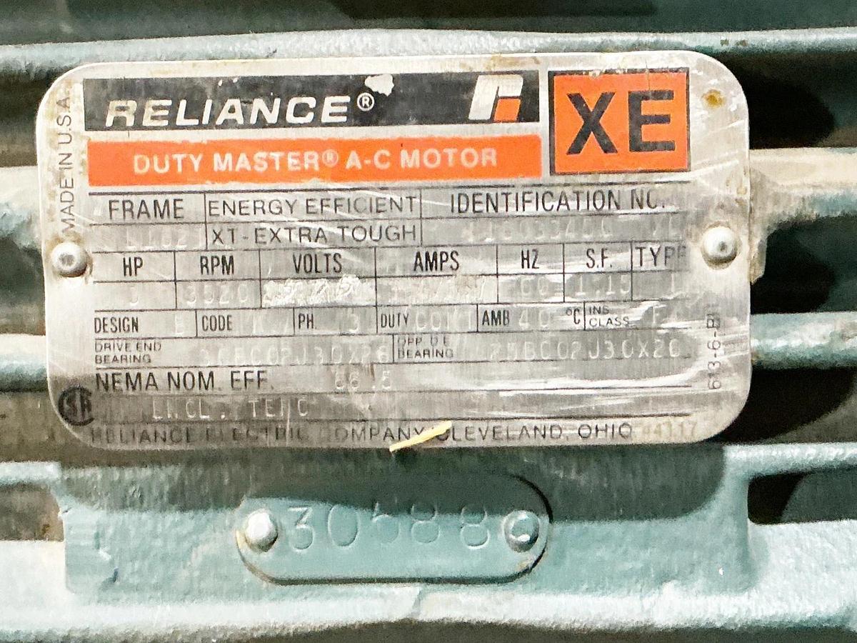 Used Reliance P18C3345C XC Electric Motor 575V 3HP 3PH 3520RPM L182T