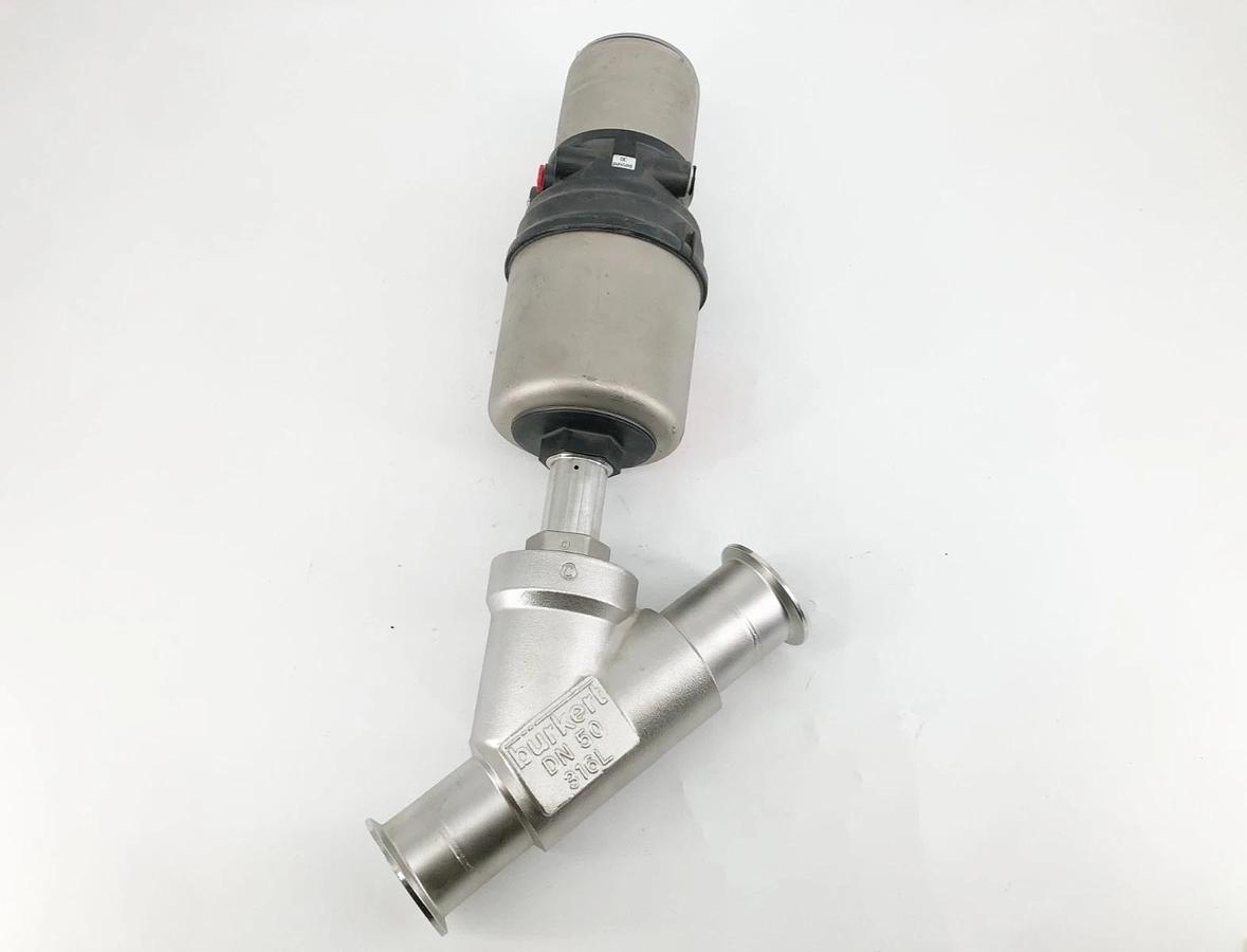Used Burkert 00188269 Angle Seat Valve 2100 A PTFE Kv 55 PS 10bar