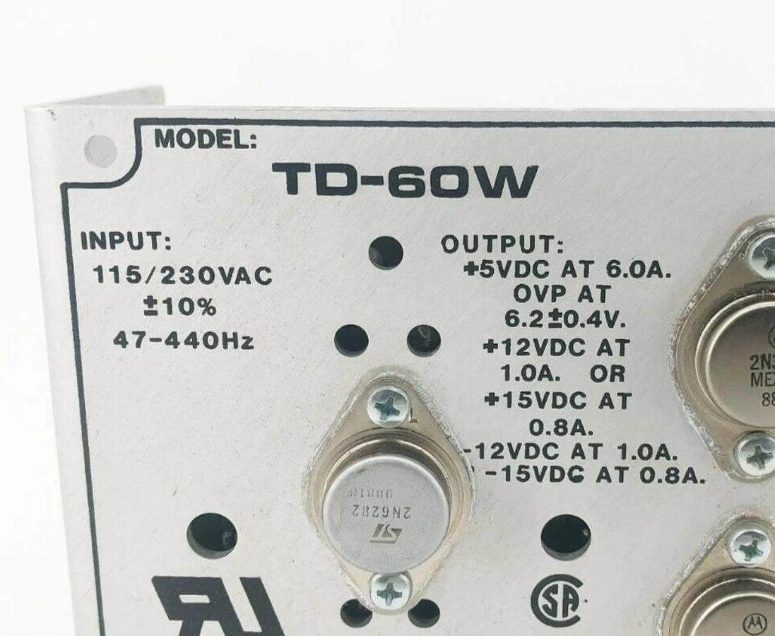 New Condor TD-60W Power Supply 115/230VAC 47-440Hz
