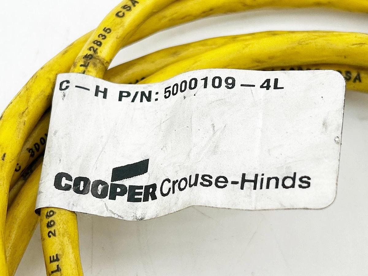 Used Lot of 3 Crouse Hinds 5000109-4L Cordset 3P FR 1/2" NPT R&G 16/1C