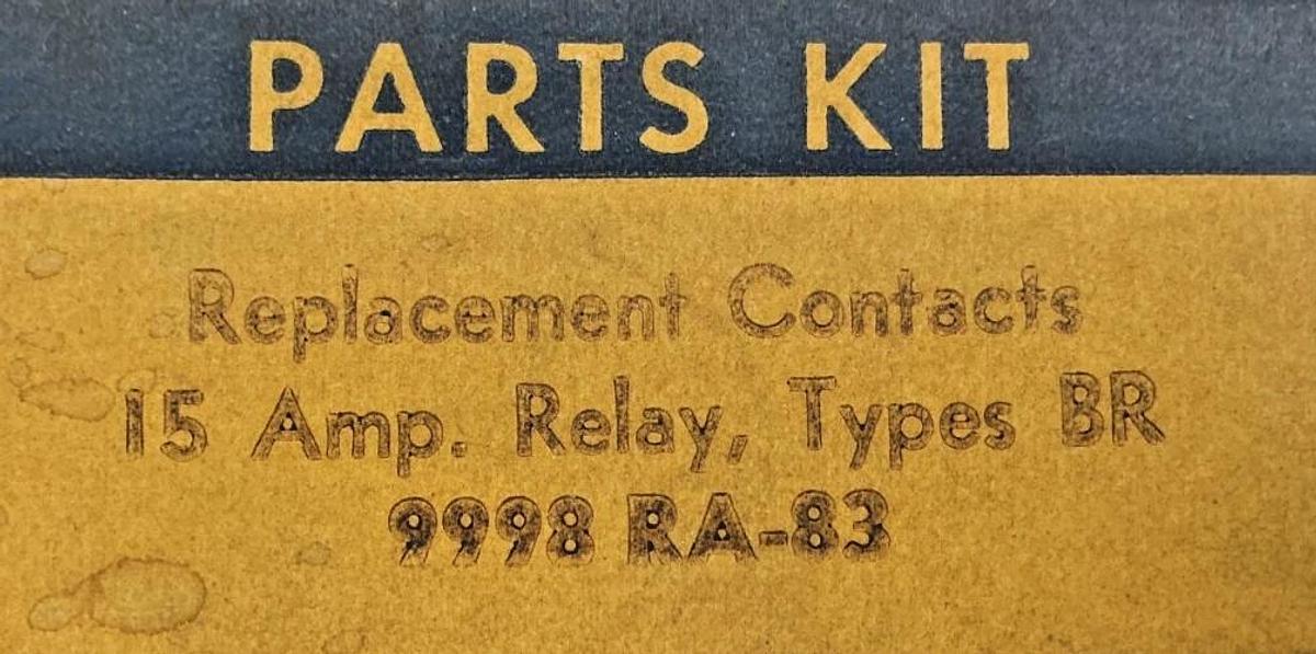 New Square D 9998RA-83 Parts Kit Replacement Contact 15A Relay Types BR
