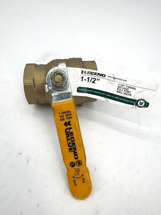 New Legend Model T-1002NL 1-1/2" Ball Valve Full Port Lead-Free 600WOG 101-067NL