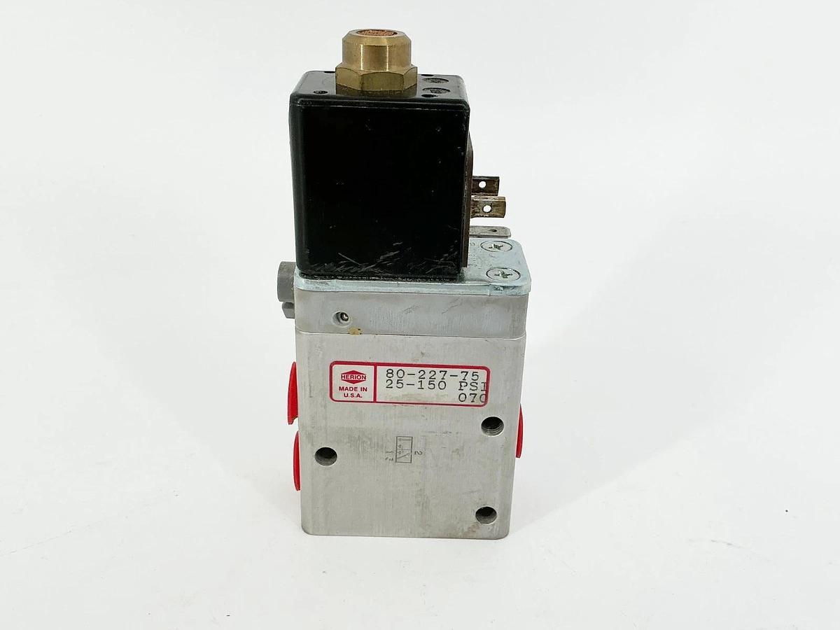 New Herion 80-227-75 Solenoid Valve 150PSIG 24V 3W - No Box