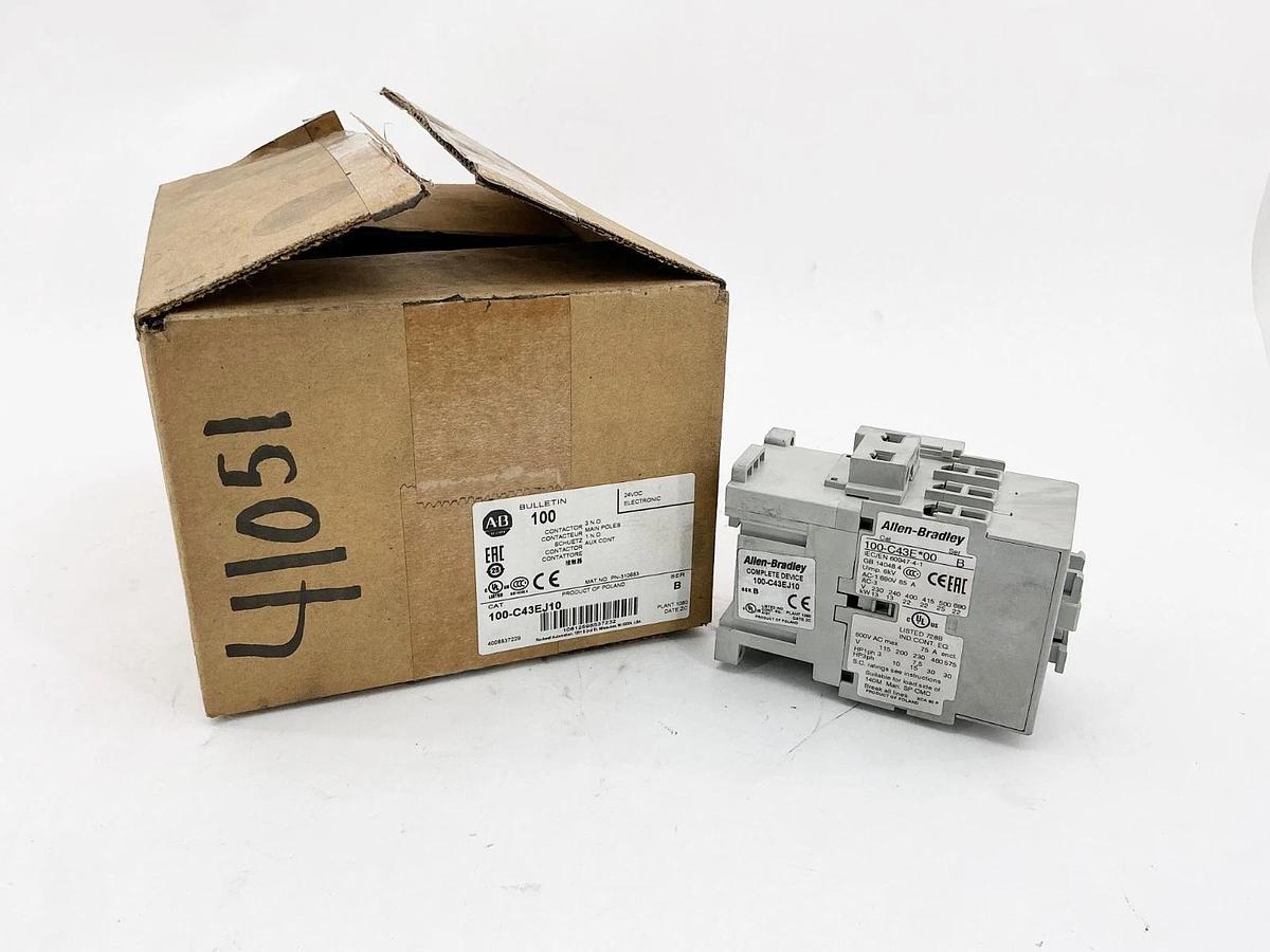 New Allen Bradley 100-C43EJ10 Contactor 43A 24V 50/60Hz 3P Ser.B