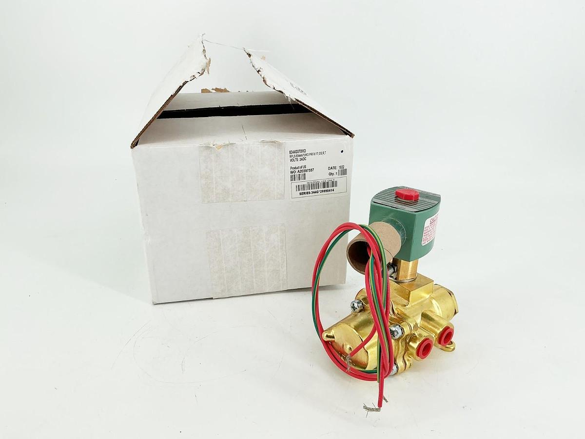 New Asco 8344G070MO 24VDC Solenoid Valve 125PSI 1/4" Pipe 11.6W