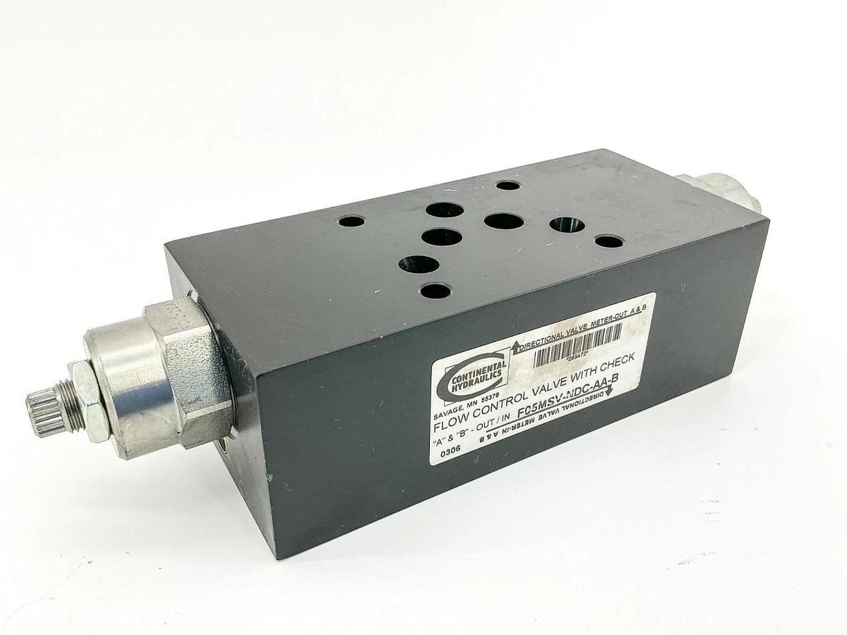 New Continental Hydraulics F05MSV-NDC-AA-B Flow Control Valve 265472 - No Box